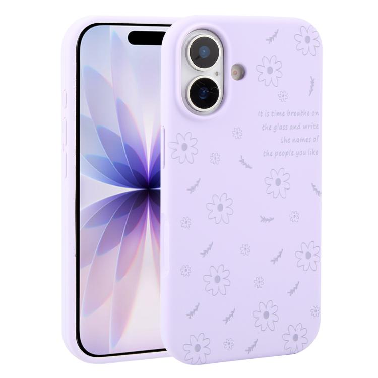 Custodia silicone liquido con stampa floreale per iPhone 17 Pro M