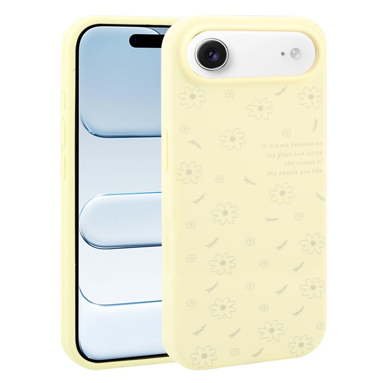 Custodia silicone liquido con stampa floreale per iPhone 17 Pro M