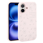Custodia silicone liquido con stampa floreale per iPhone 16 Pro M