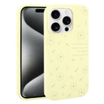 Custodia silicone liquido con stampa floreale per iPhone 15