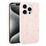 Custodia silicone liquido con stampa floreale per iPhone 15