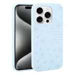 Custodia silicone liquido con stampa floreale per iPhone 15
