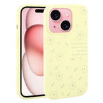Custodia silicone liquido con stampa floreale per iPhone 15