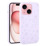 Custodia silicone liquido con stampa floreale per iPhone 15