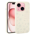 Custodia silicone liquido con stampa floreale per iPhone 15