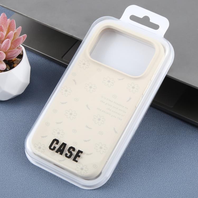 Custodia per telefono in silicone liquido con fori grandi e stampa floreale a margherite., For iPhone 14 Plus, For iPhone 14, For iPhone 14 Pro, For iPhone 14 Pro Max