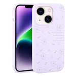 Custodia per telefono in silicone liquido con fori grandi e stampa floreale a margherite., For iPhone 14 Plus, For iPhone 14, For iPhone 14 Pro, For iPhone 14 Pro Max