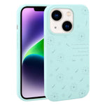 Custodia per telefono in silicone liquido con fori grandi e stampa floreale a margherite., For iPhone 14 Plus, For iPhone 14, For iPhone 14 Pro, For iPhone 14 Pro Max