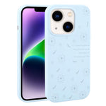 Custodia per telefono in silicone liquido con fori grandi e stampa floreale a margherite., For iPhone 14 Plus, For iPhone 14, For iPhone 14 Pro, For iPhone 14 Pro Max