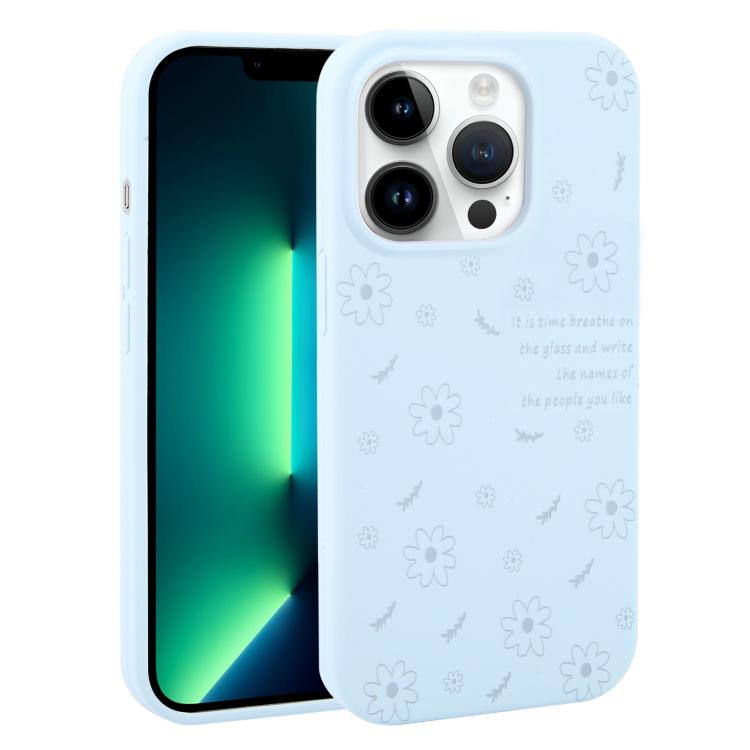 Custodia per telefono in silicone liquido con fori grandi e stampa floreale a margherite., For iPhone 13 Pro Max, For iPhone 13 Pro, For iPhone 13, For iPhone 12