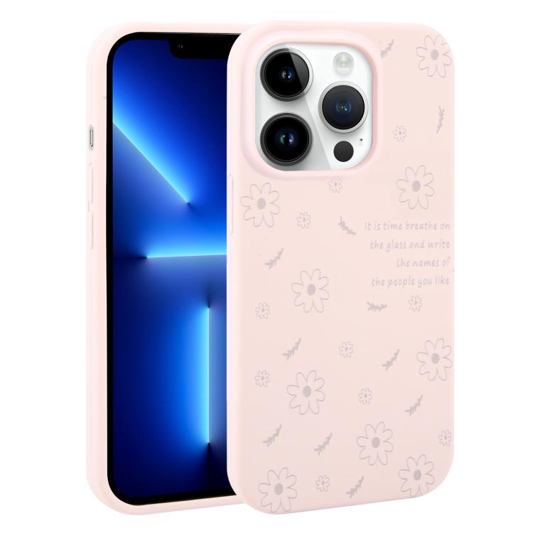 Custodia per telefono in silicone liquido con fori grandi e stampa floreale a margherite., For iPhone 13 Pro Max, For iPhone 13 Pro, For iPhone 13, For iPhone 12