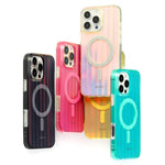 Custodia magnetica per telefono CICI-CITY CH-64 Aurora a tinta unita., For iPhone 16 Pro Max, For iPhone 16 Pro, For iPhone 15 Pro Max, For iPhone 15 Pro