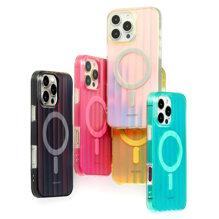 Custodia magnetica per telefono CICI-CITY CH-64 Aurora a tinta unita., For iPhone 16 Pro Max, For iPhone 16 Pro, For iPhone 15 Pro Max, For iPhone 15 Pro