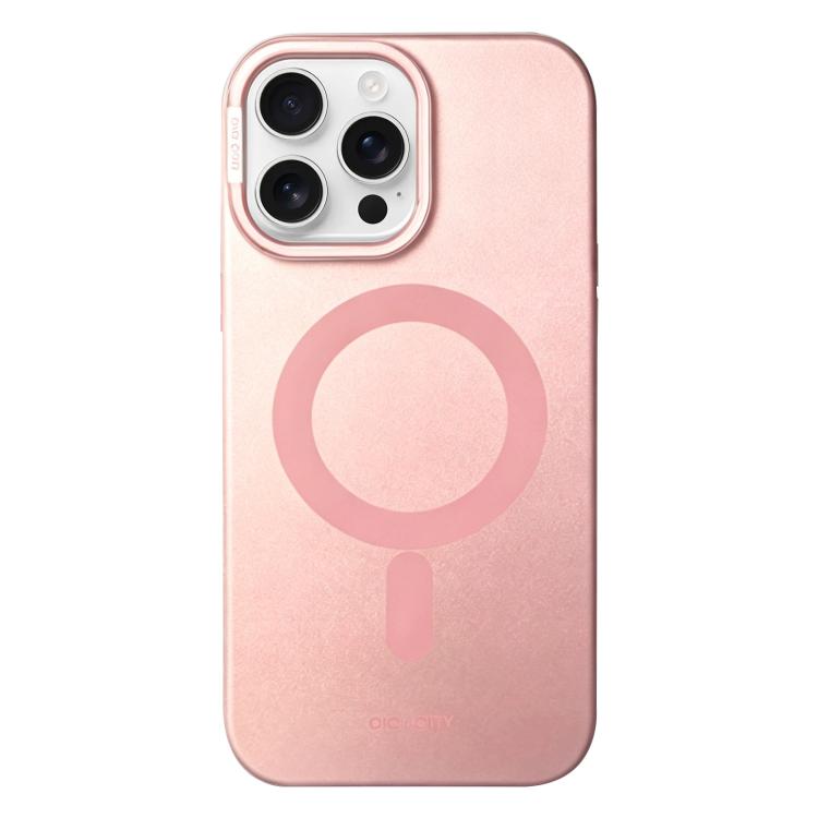 CICI-CITY CH-65 Custodia magnetica per telefono con texture metallica effetto chiaro di luna., For iPhone 17 Pro Max, For iPhone 17 Pro, For iPhone 16 Pro Max, For iPhone 16 Pro