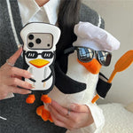 Custodia silicone antiurto con design pinguino per iPhone