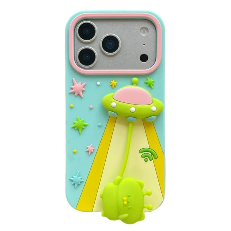 Custodia in silicone con ciondolo UFO per iPhone 17 Pro Max