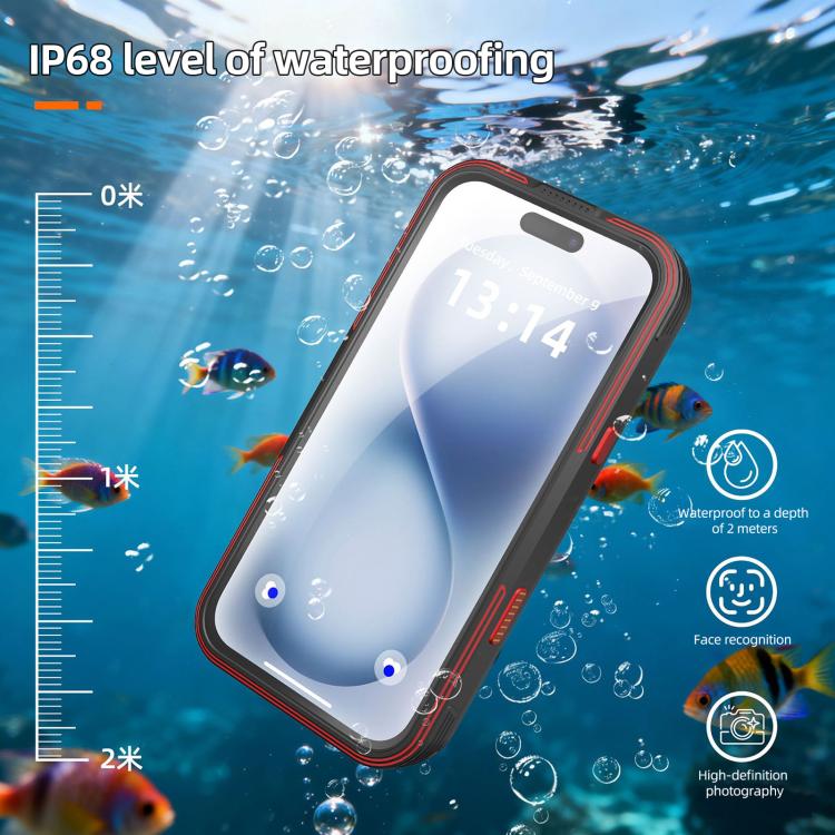 Custodia impermeabile IP68 magnetica per smartphone compatibile i