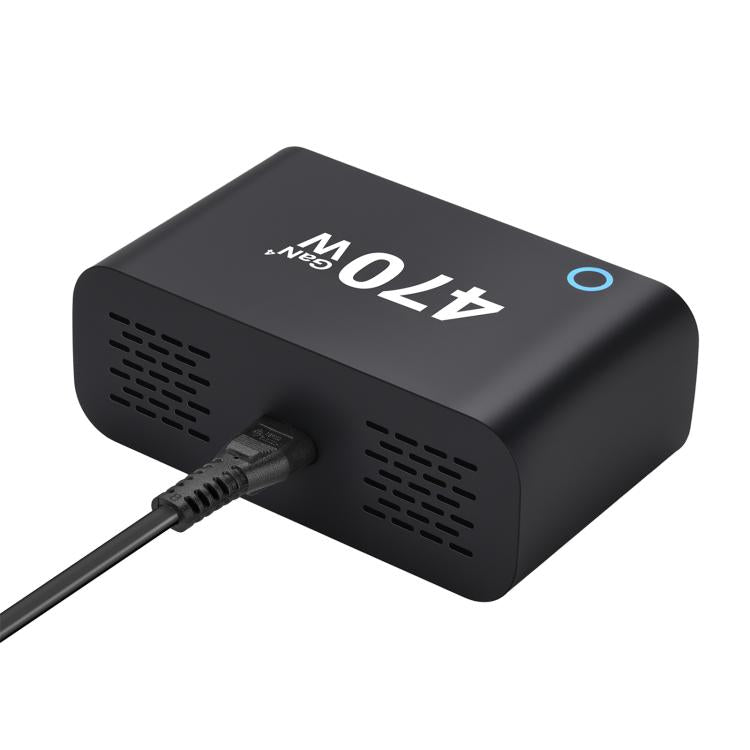 Caricabatterie multifunzione GaN da 470 W YMX-615-LCD470W con 4 porte Type-C e 2 porte USB., AU Plug, EU Plug, UK Plug, US Plug