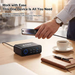 Caricabatterie multifunzione GaN da 470 W YMX-615-LCD470W con 4 porte Type-C e 2 porte USB., AU Plug, EU Plug, UK Plug, US Plug