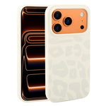 Custodia in silicone liquido leopardata per iPhone 17 Pro Max