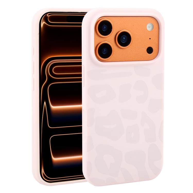 Custodia in silicone liquido leopardata per iPhone 17 Pro Max