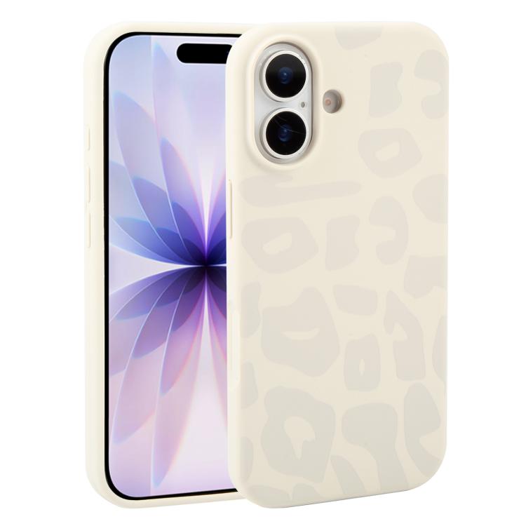 Custodia in silicone liquido leopardata per iPhone 17