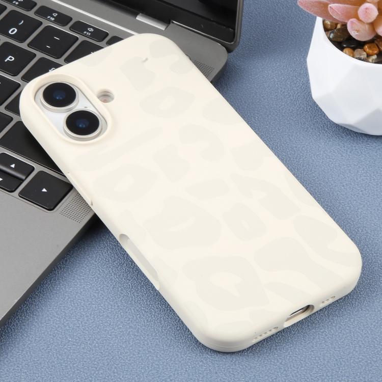 Custodia in silicone liquido leopardata per iPhone 17