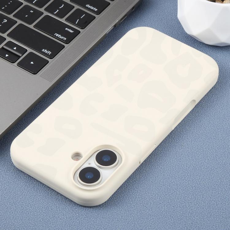 Custodia in silicone liquido leopardata per iPhone 17