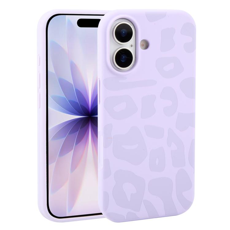 Custodia in silicone liquido leopardata per iPhone 17