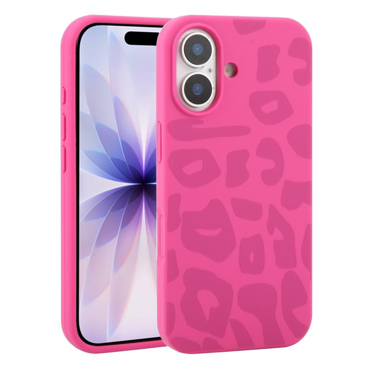 Custodia in silicone liquido leopardata per iPhone 17