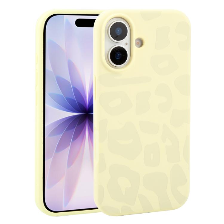 Custodia in silicone liquido leopardata per iPhone 17