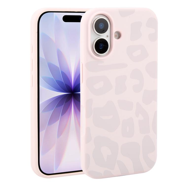 Custodia in silicone liquido leopardata per iPhone 17