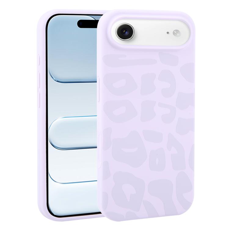 Custodia in silicone liquido leopardata per iPhone 17