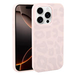 Custodia in silicone liquido leopardata per iPhone 16 Pro Max