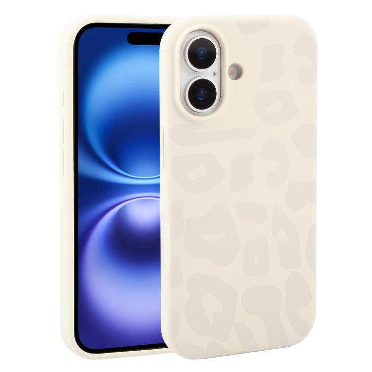 Custodia in silicone leopardata per iPhone 16 Plus