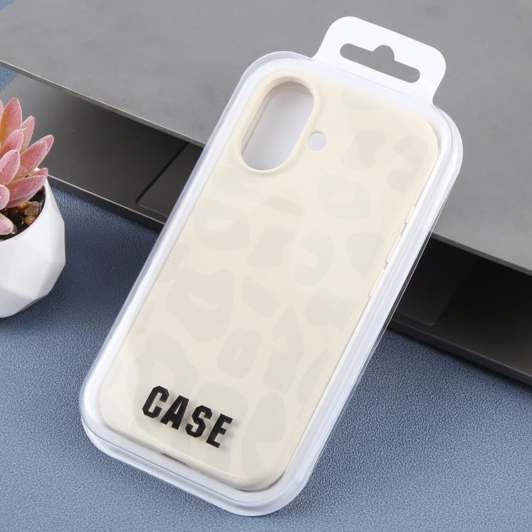 Custodia in silicone leopardata per iPhone 16 Plus