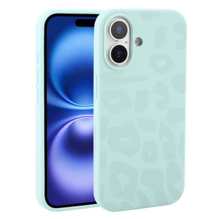 Custodia in silicone leopardata per iPhone 16 Plus