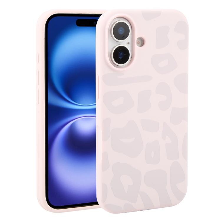 Custodia in silicone leopardata per iPhone 16 Plus