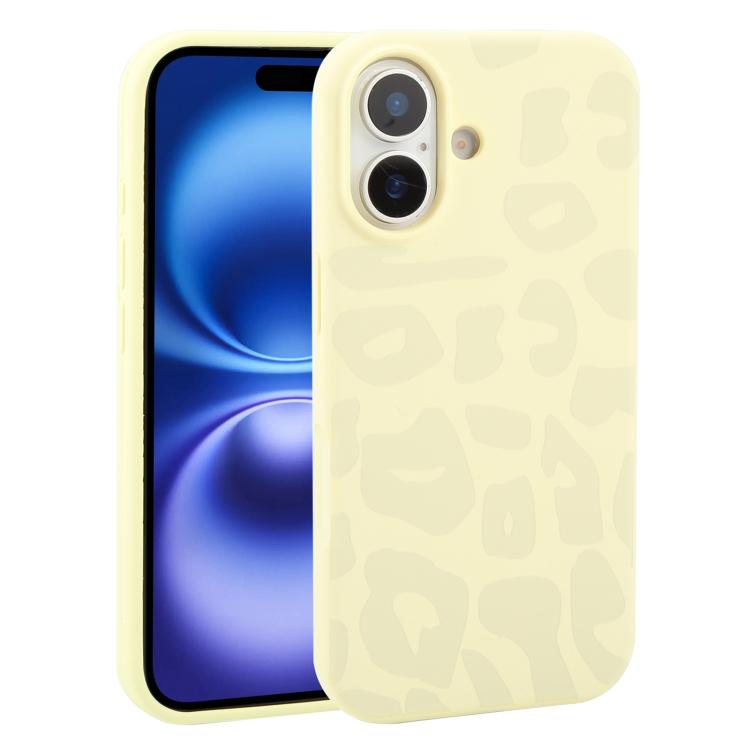 Custodia in silicone leopardata per iPhone 16 Plus