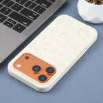 Custodia in silicone liquido leopardata per iPhone 15 Pro Max