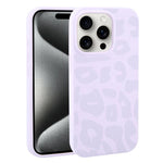 Custodia in silicone liquido leopardata per iPhone 15 Pro Max