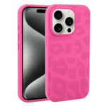 Custodia in silicone liquido leopardata per iPhone 15 Pro Max