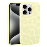 Custodia in silicone liquido leopardata per iPhone 15 Pro Max