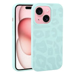Custodia in silicone leopardata per iPhone 15 Plus