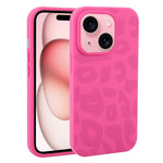 Custodia in silicone leopardata per iPhone 15 Plus
