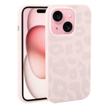 Custodia in silicone leopardata per iPhone 15 Plus