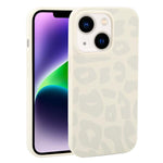 Custodia in silicone liquido leopardata per iPhone 14 Plus