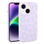 Custodia in silicone liquido leopardata per iPhone 14 Plus