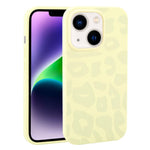 Custodia in silicone liquido leopardata per iPhone 14 Plus