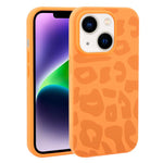 Custodia in silicone liquido leopardata per iPhone 14 Plus